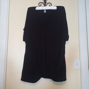 Black knot front blouse